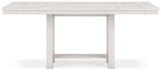 Robbinsdale Antique White Counter Height Dining Table and 4 Barstools with Storage from Ashley - Lara Furniture