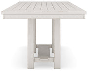 Robbinsdale Antique White Counter Height Dining Table and 6 Barstools and Bench with Storage from Ashley - Lara Furniture