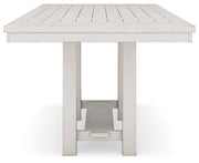 Robbinsdale Antique White Counter Height Dining Table and 6 Barstools and Bench with Storage from Ashley - Lara Furniture