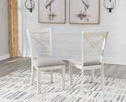 Robbinsdale Dining Table and 4 Chairs and Bench with Storage in Antique White - PKG020817