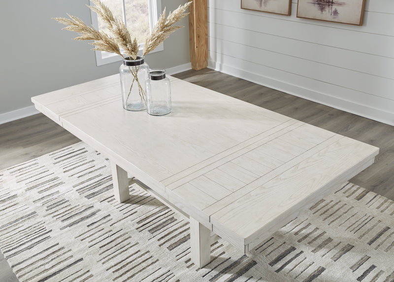 Robbinsdale Dining Table and 4 Chairs in Antique White - PKG020809