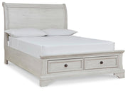 Robbinsdale Full Sleigh Storage Bed, Dresser and Mirror - B742B15