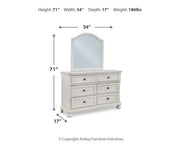 Robbinsdale Twin Sleigh Storage Bed, Dresser and Mirror - B742B14