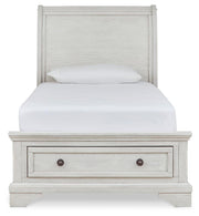 Robbinsdale Twin Sleigh Storage Bed, Dresser and Nightstand - B742B47