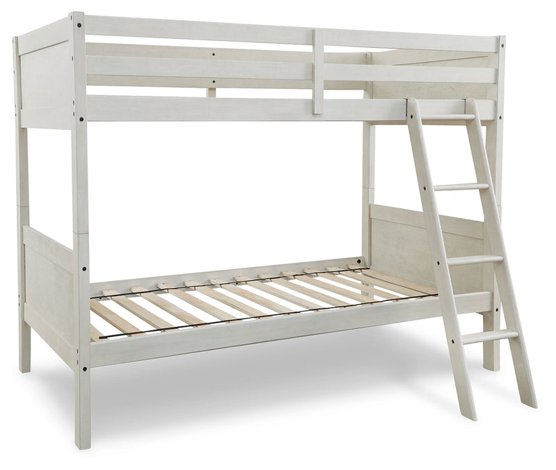 Robbinsdale Twin/Twin Bunk Bed with Ladder - B742-59 - Lara Furniture