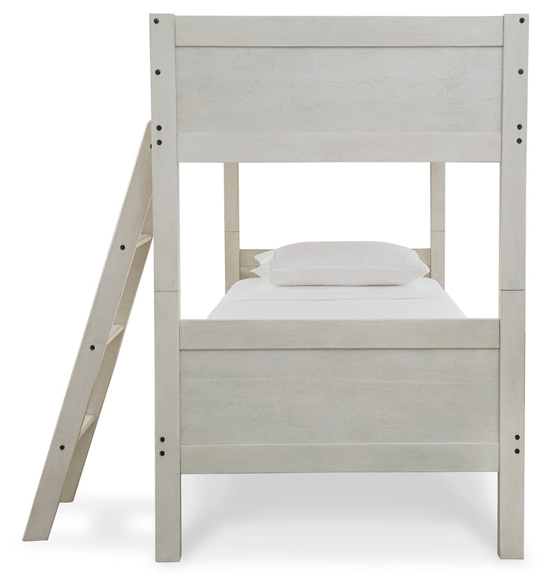 Robbinsdale Twin/Twin Bunk Bed with Ladder - B742-59 - Lara Furniture
