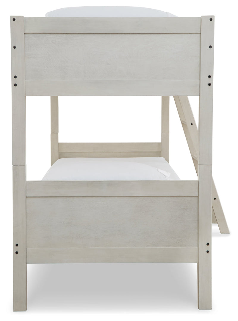 Robbinsdale Twin/Twin Bunk Bed with Ladder - B742-59 - Lara Furniture