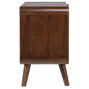 Robyn 2-drawer Nightstand Bedside Table Dark Walnut - 205132