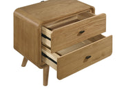 Robyn 2-drawer Nightstand Bedside Table Light Ash - 225092