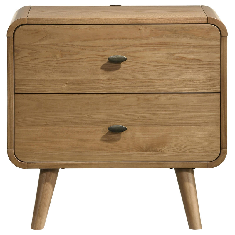 Robyn 2-drawer Nightstand Bedside Table Light Ash - 225092