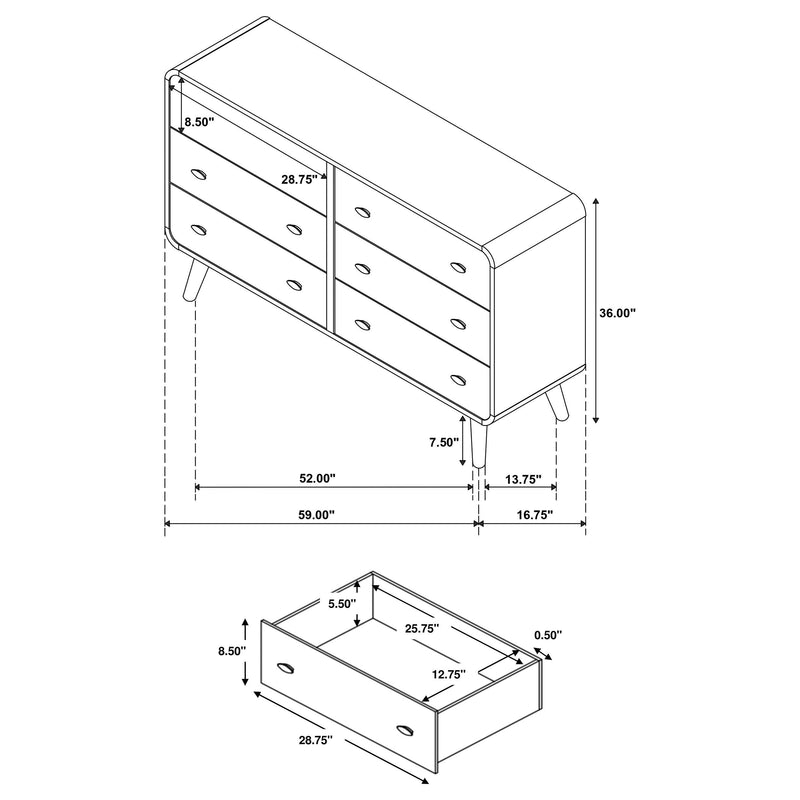 Robyn 4-piece California King Bedroom Set Light Ash - 225091KW-S4