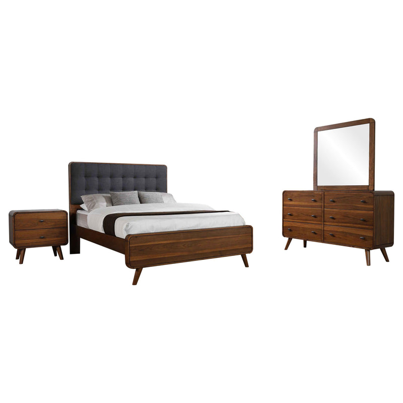 Robyn 4-piece Eastern King Bedroom Set Dark Walnut - 205131KE-S4