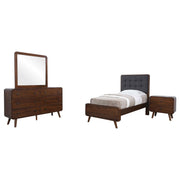Robyn 4-piece Twin Bedroom Set Dark Walnut - 205131T-S4