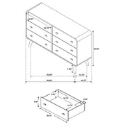 Robyn 4-piece Twin Bedroom Set Light Ash - 225091T-S4