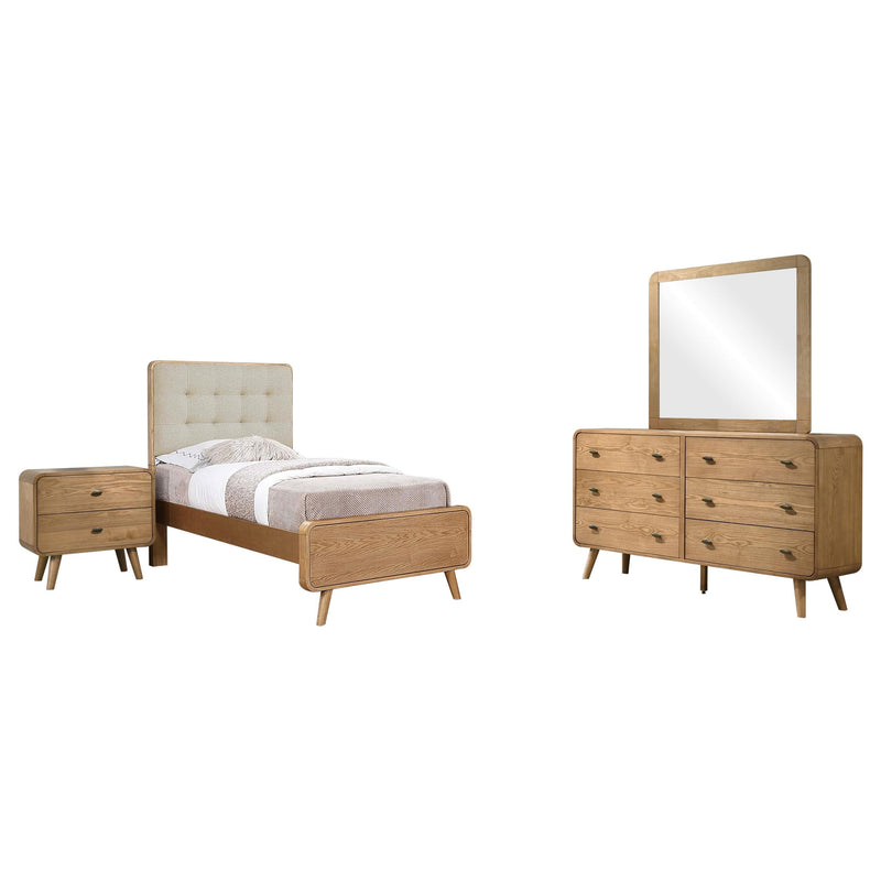 Robyn 4-piece Twin Bedroom Set Light Ash - 225091T-S4