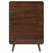 Robyn 5-drawer Bedroom Chest of Drawers Dark Walnut - 205135
