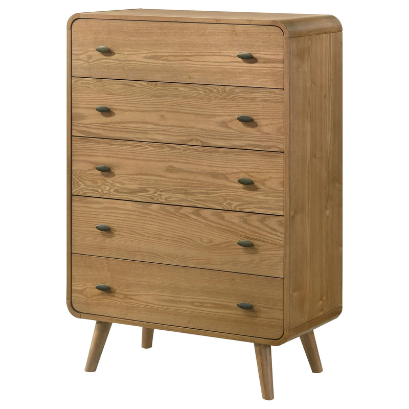 Robyn 5-drawer Bedroom Chest of Drawers Light Ash - 225095