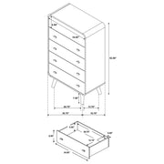 Robyn 5-piece California King Bedroom Set Light Ash - 225091KW-S5