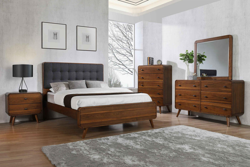 Robyn 5-piece Queen Bedroom Set Dark Walnut - 205131Q-S5