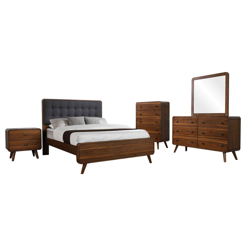 Robyn 5-piece Queen Bedroom Set Dark Walnut - 205131Q-S5