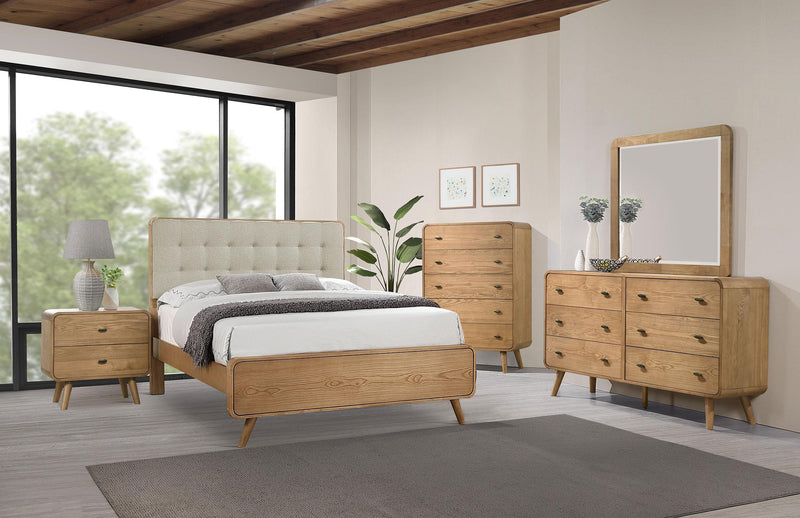 Robyn 6-drawer Bedroom Dresser and Mirror Light Ash - 225093M
