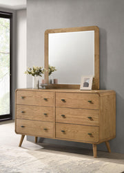 Robyn 6-drawer Bedroom Dresser and Mirror Light Ash - 225093M