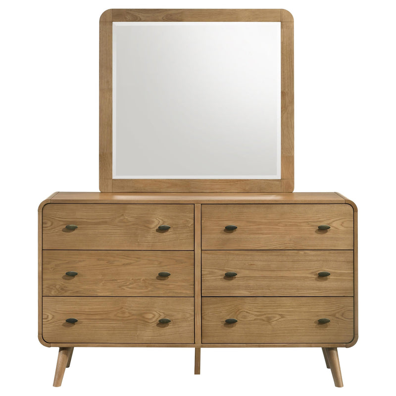 Robyn 6-drawer Bedroom Dresser and Mirror Light Ash - 225093M