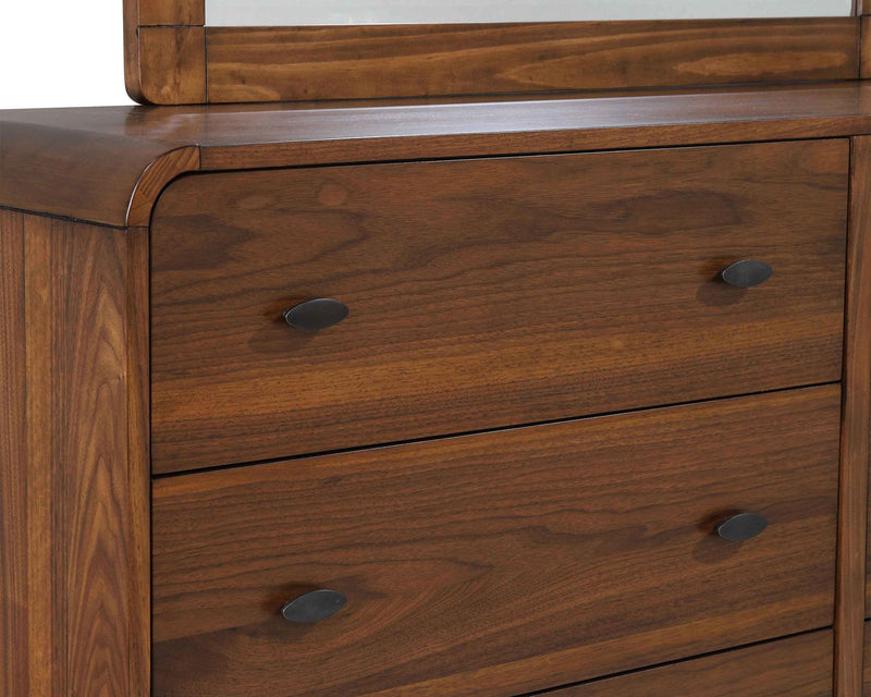 Robyn 6-drawer Dresser with Mirror Dark Walnut - 205133M