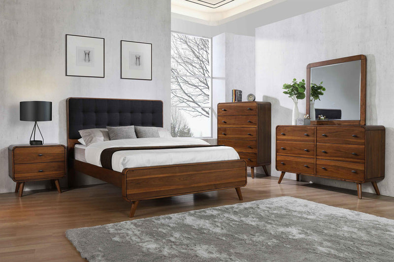 Robyn 6-drawer Dresser with Mirror Dark Walnut - 205133M
