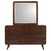 Robyn 6-drawer Dresser with Mirror Dark Walnut - 205133M