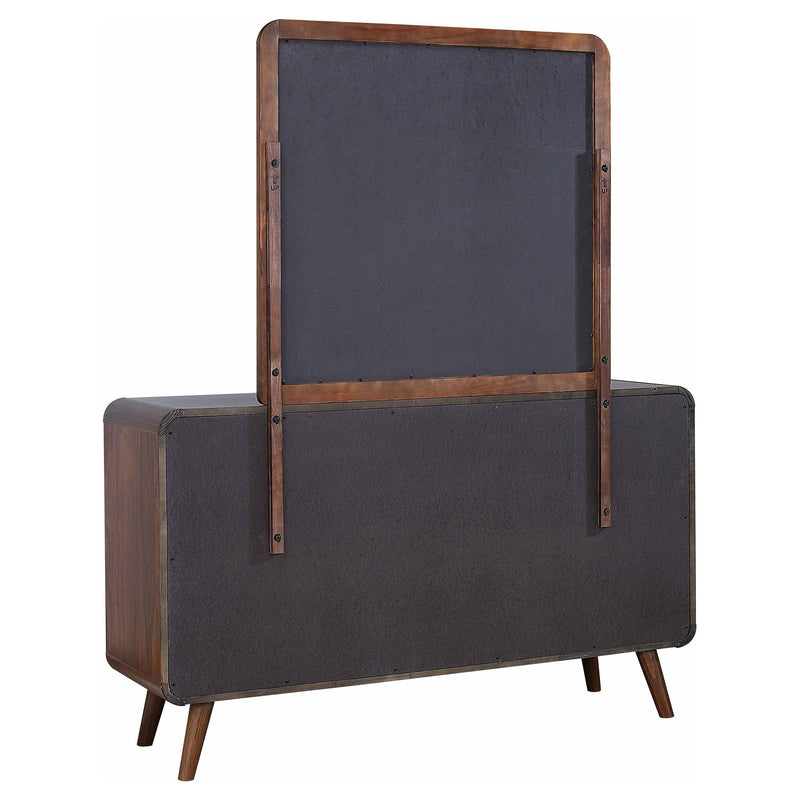 Robyn 6-drawer Dresser with Mirror Dark Walnut - 205133M