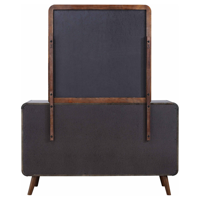 Robyn 6-drawer Dresser with Mirror Dark Walnut - 205133M
