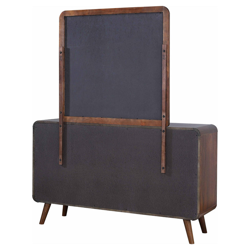 Robyn 6-drawer Dresser with Mirror Dark Walnut - 205133M