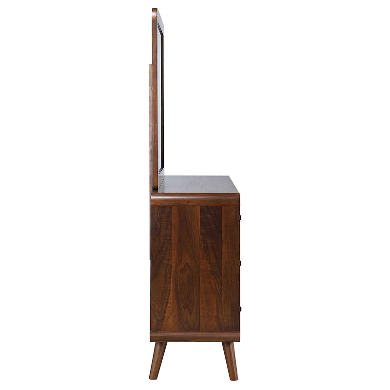 Robyn 6-drawer Dresser with Mirror Dark Walnut - 205133M