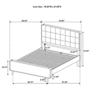 Robyn Wood Eastern King Platform Bed Dark Walnut - 205131KE