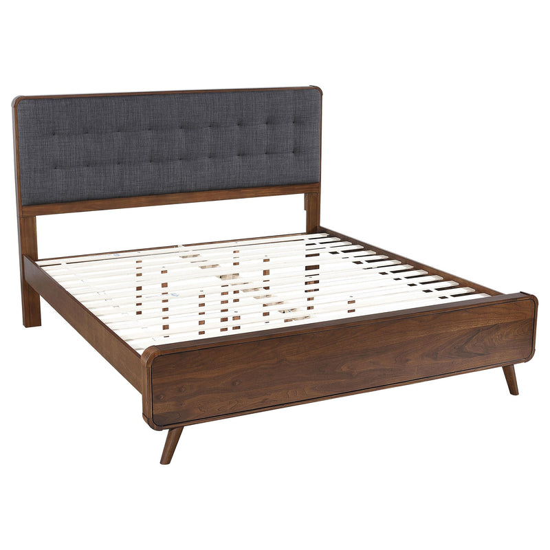 Robyn Wood Eastern King Platform Bed Dark Walnut - 205131KE