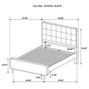 Robyn Wood Full Platform Bed Dark Walnut - 205131F