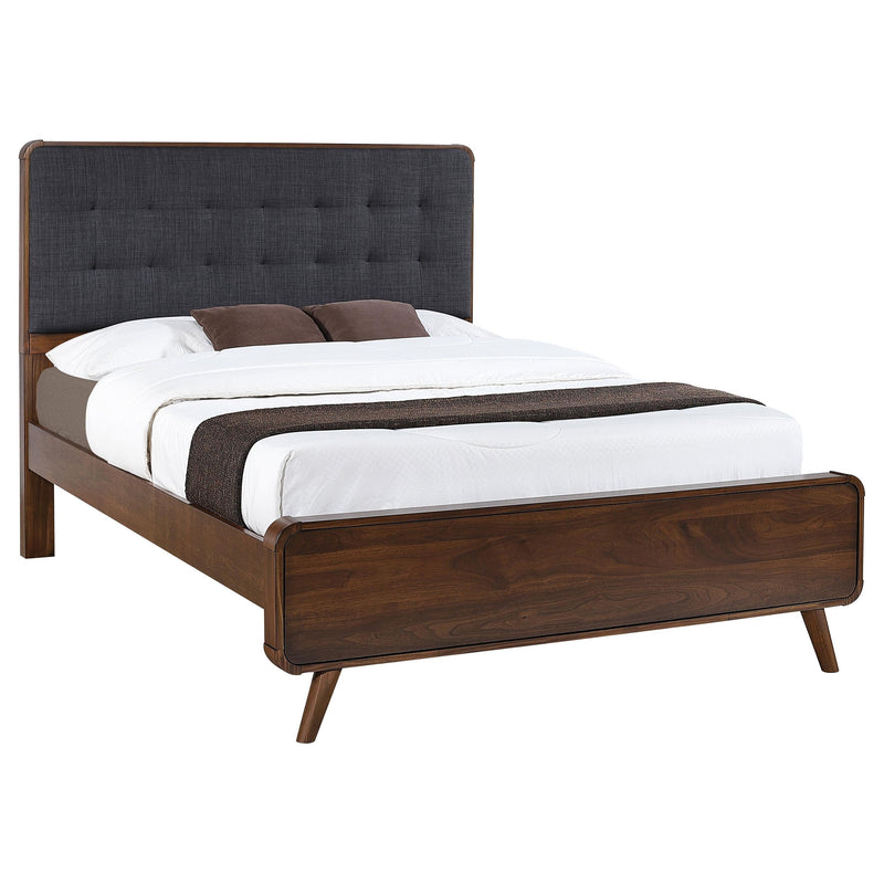 Robyn Wood Queen Platform Bed Dark Walnut - 205131Q