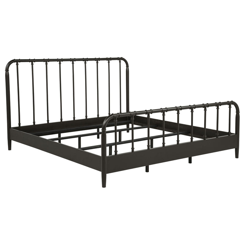Rocco All Wood Water Pipe Open Frame Eastern King Bed Dark Bronze - 310035KE