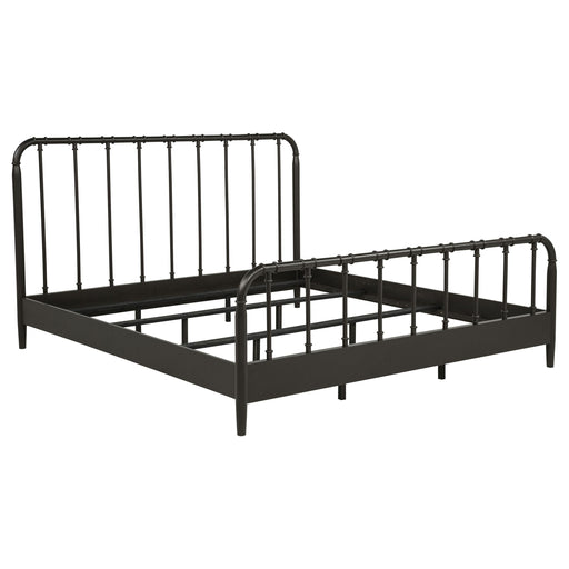 Rocco All Wood Water Pipe Open Frame Eastern King Bed Dark Bronze - 310035KE