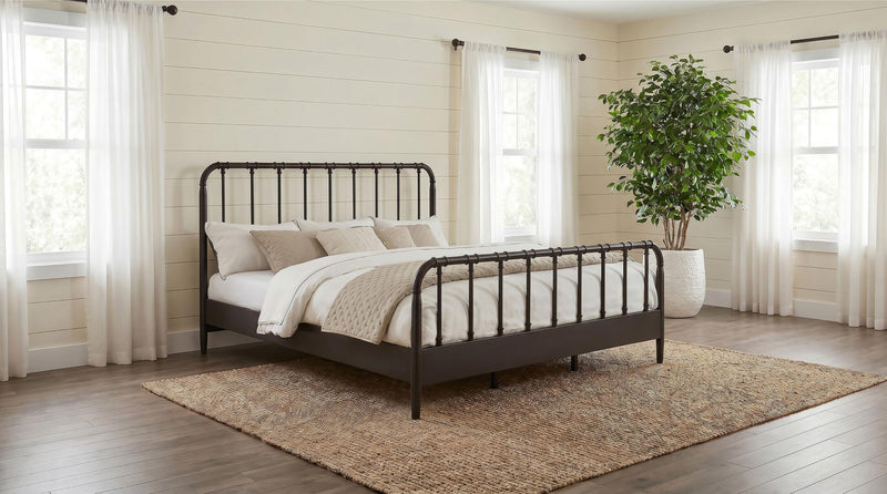 Rocco All Wood Water Pipe Open Frame Eastern King Bed Dark Bronze - 310035KE