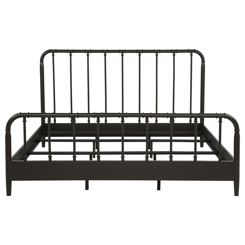 Rocco All Wood Water Pipe Open Frame Eastern King Bed Dark Bronze - 310035KE