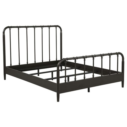 Rocco All Wood Water Pipe Open Frame Queen Bed Dark Bronze - 310035Q