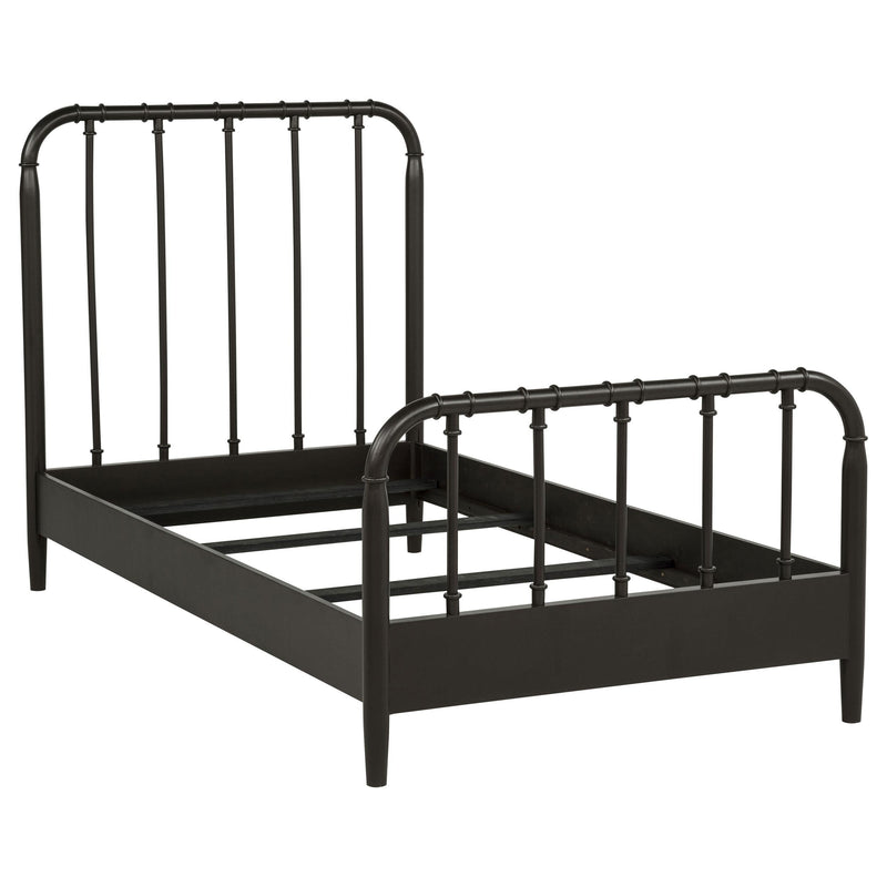 Rocco All Wood Water Pipe Open Frame Twin Bed Dark Bronze - 310035T