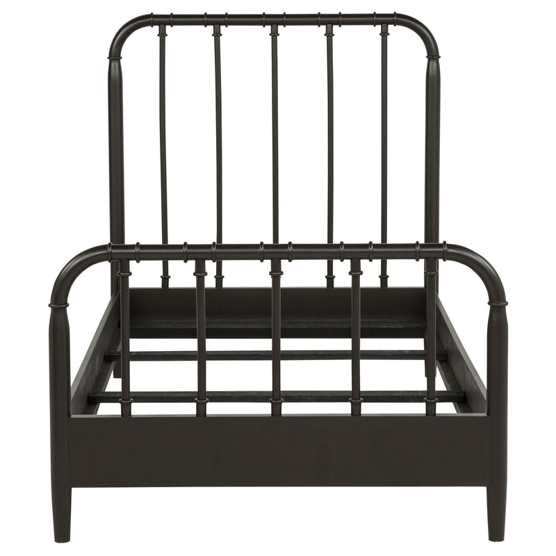 Rocco All Wood Water Pipe Open Frame Twin Bed Dark Bronze - 310035T