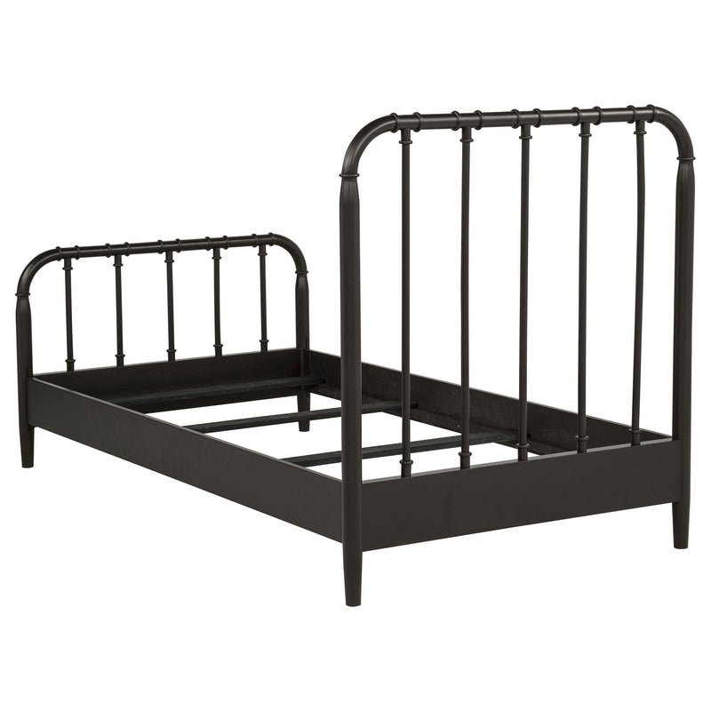 Rocco All Wood Water Pipe Open Frame Twin Bed Dark Bronze - 310035T