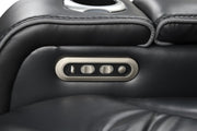 Rock Star - Black Power Reclining with Power Headrest, Drop Down Table, Wireless Charger, Storage Console, Bluetooth Speaker, Subwoofer, Storage Armrest, LED Light, Cup Holder, USB Charger, Zero Gravity - L652-SL