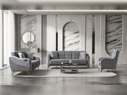 Rolex Chair in Grey - 200-ST-ROL-VELVET405-B