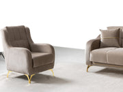 Rolex Chair in Grey - 200-ST-ROL-VELVET405-B