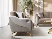 Rolex Convertible Loveseat in Grey - 200-ST-ROL-VELVET405-2